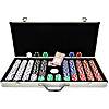 650 11.5 Gram Dice-Striped Poker Chips in Aluminum Case - DiscountCasinoGear.com