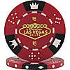 $5 Red Las Vegas Tri-Color 11.5g Poker Chip - DiscountCasinoGear.com