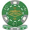 $25 Green Las Vegas Tri-Color 11.5g Poker Chip - DiscountCasinoGear.com
