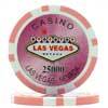 15g Clay Laser Las Vegas Chip - 25000 - DiscountCasinoGear.com