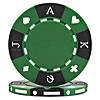 GREEN Tri-Color Suit Design 11.5 gram - DiscountCasinoGear.com