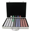 1000 11.5 Gram DICE-STRIPED Chips in ALUM Case - DiscountCasinoGear.com